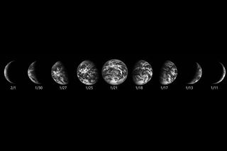The phases of Earth, as seen from lunar orbit by South Korea's Danuri probe.