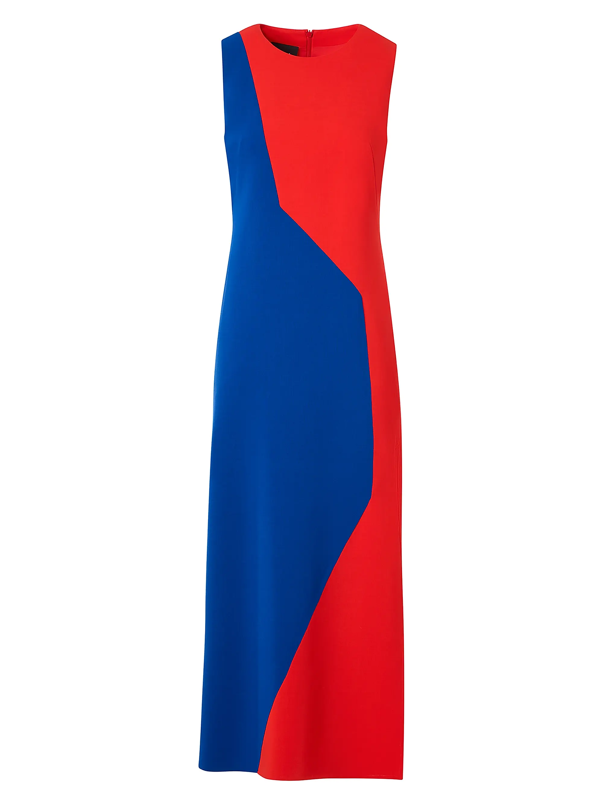 Colorblocked Wool Midi-Dress