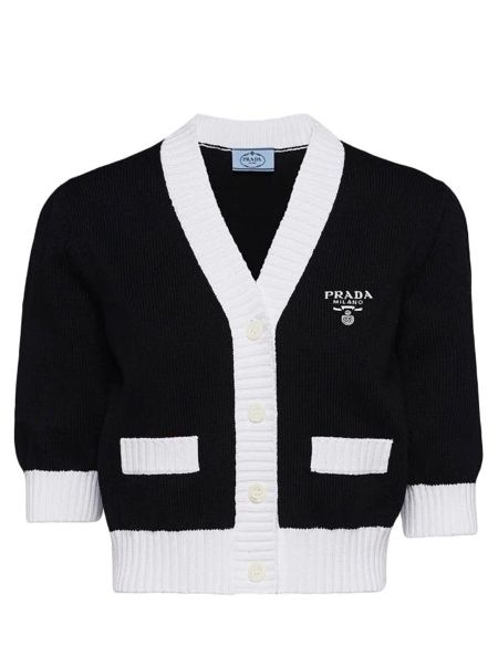 Prada black and white cardigan