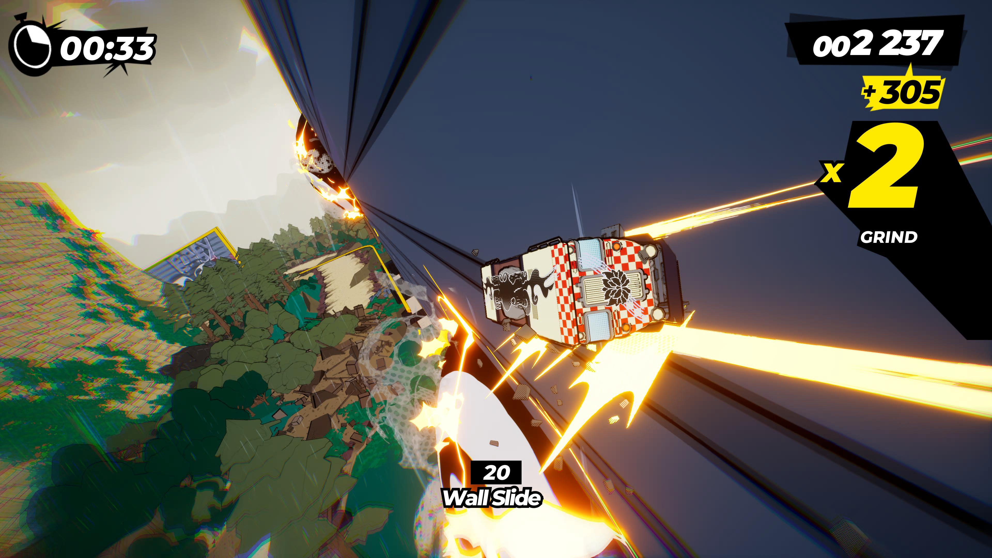 A colourful anime game about train racing