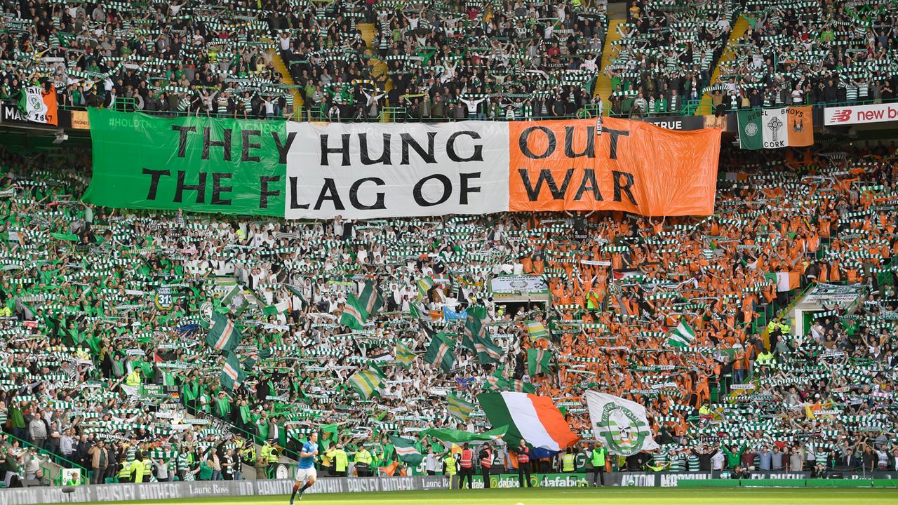 Celtic fans at Parkhead