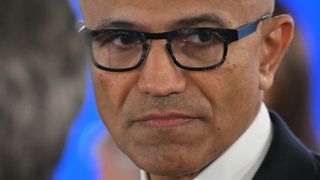 Microsoft Chief Executicve (CEO) Satya Nadella takes part in the Partnership for Global Infrastructure and Investment Event during the G7 Summit at the Borgo Egnazia resort in Savelletri, Italy, on June 13, 2024.