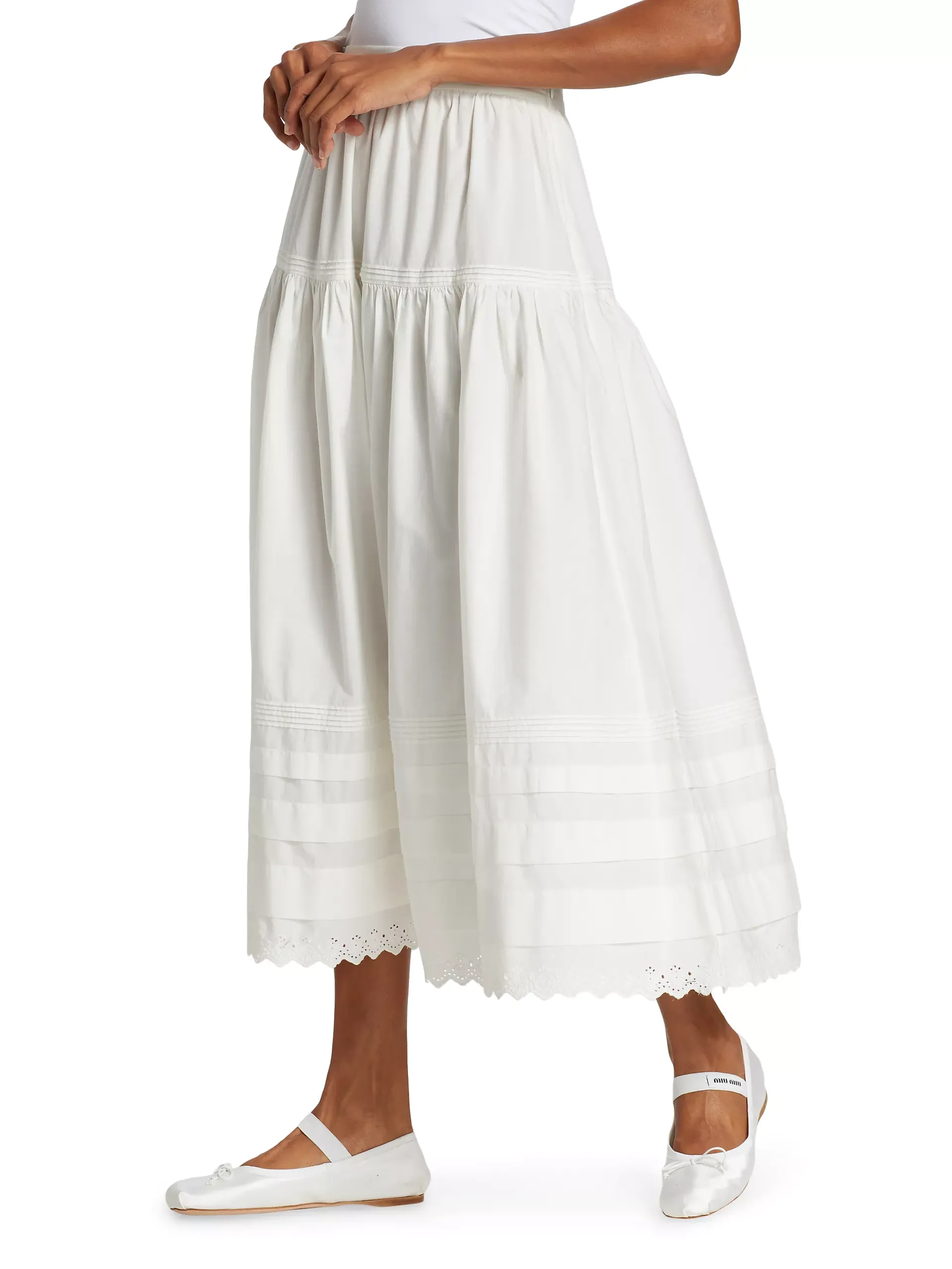 Sebastiane Tiered Cotton Maxi Skirt