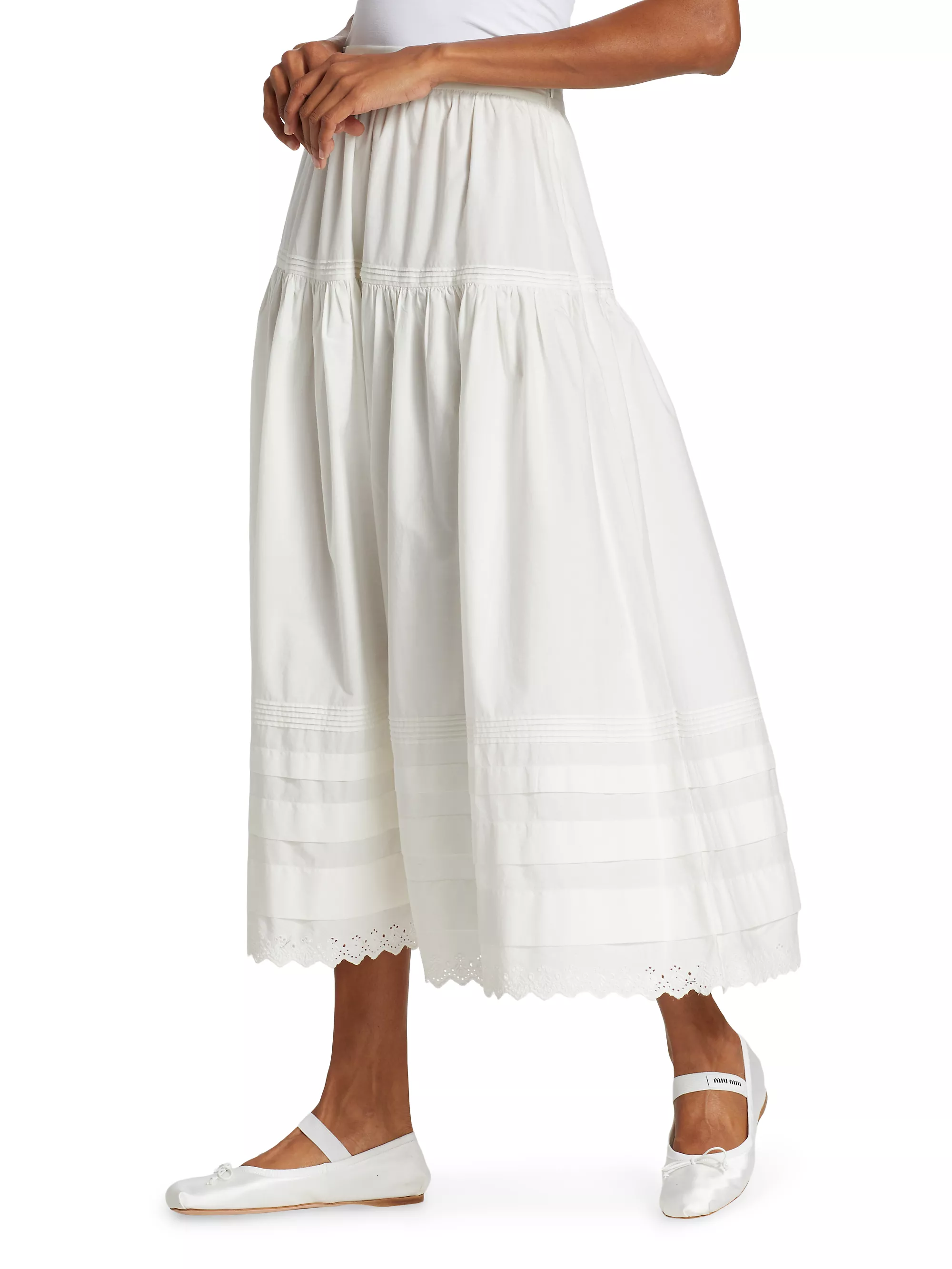 Sebastiane Tiered Cotton Maxi Skirt