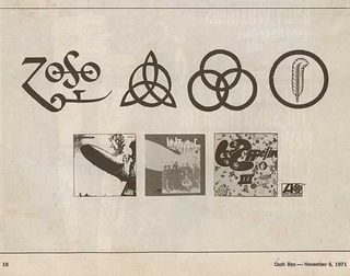 Led Zeppelin advert for IV in Cash Box magazine
