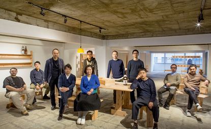 Some of the Ishinomaki Laboratory team in the Tokyo showroom