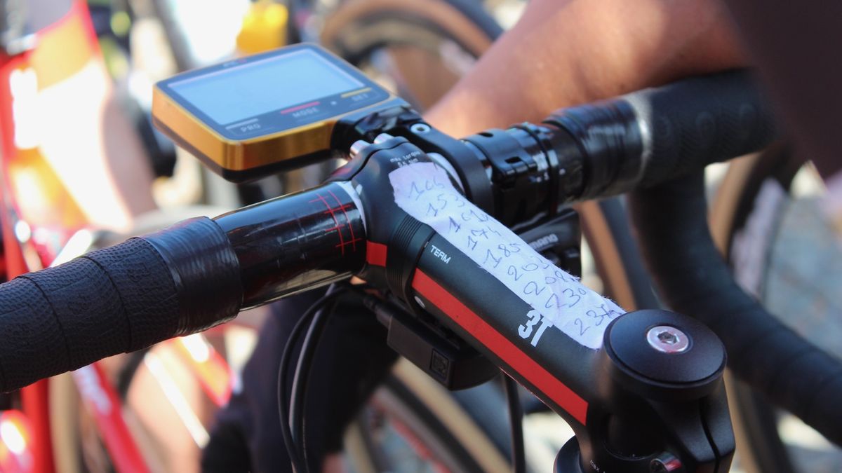 Van Avermaet opts for an old-school method of marking the key sectors