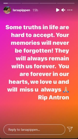 Larsa Pippen's tribute to ex Scottie Pippen's eldest son