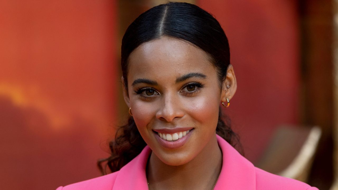 Rochelle Humes attends &quot;The Lion King&quot; European Premiere at Leicester Square on July 14, 2019 in London, England.