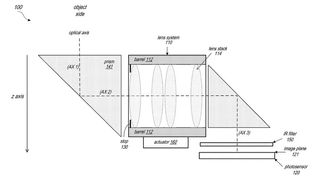A sketch showing the design of Apple's periscope camera patent