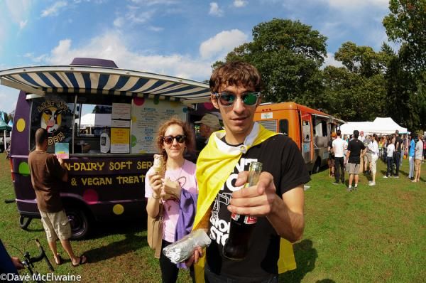 A caped crusader at the ice cream truck