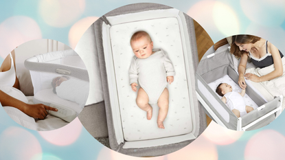 A selection of bedside cribs featured in this guide to buying the best bedside crib