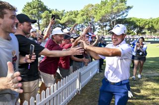 Chase Koepka celebrates his LIV hole in one in Adelaide