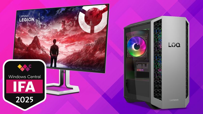 The Lenovo LOQ Tower 26 (Gen 10) and Lenovo Legion Pro 32UD-10) from IFA 2025.