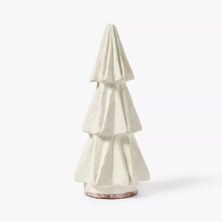 Cream ceramic christmas tree ornament