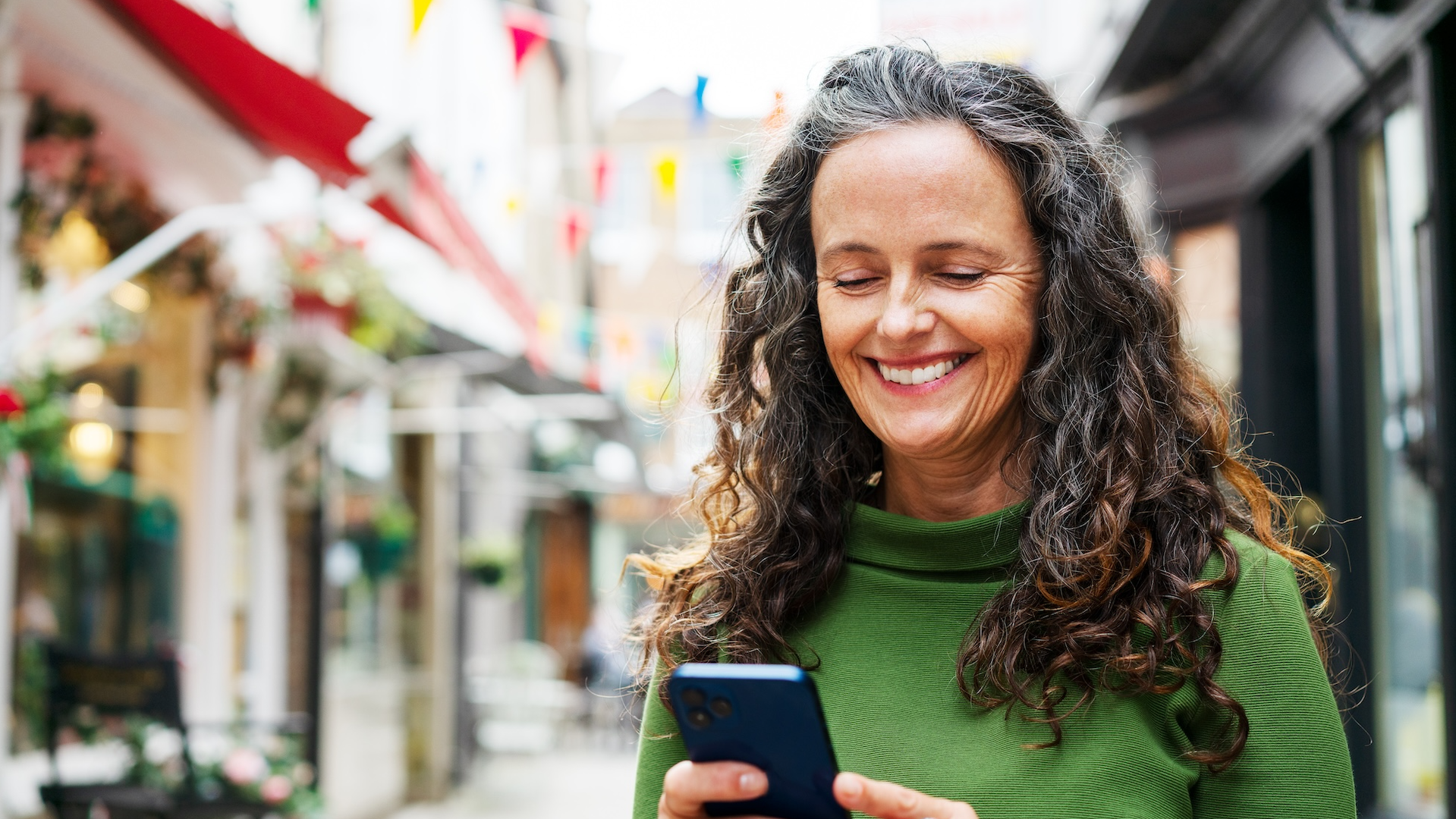 woman using phone