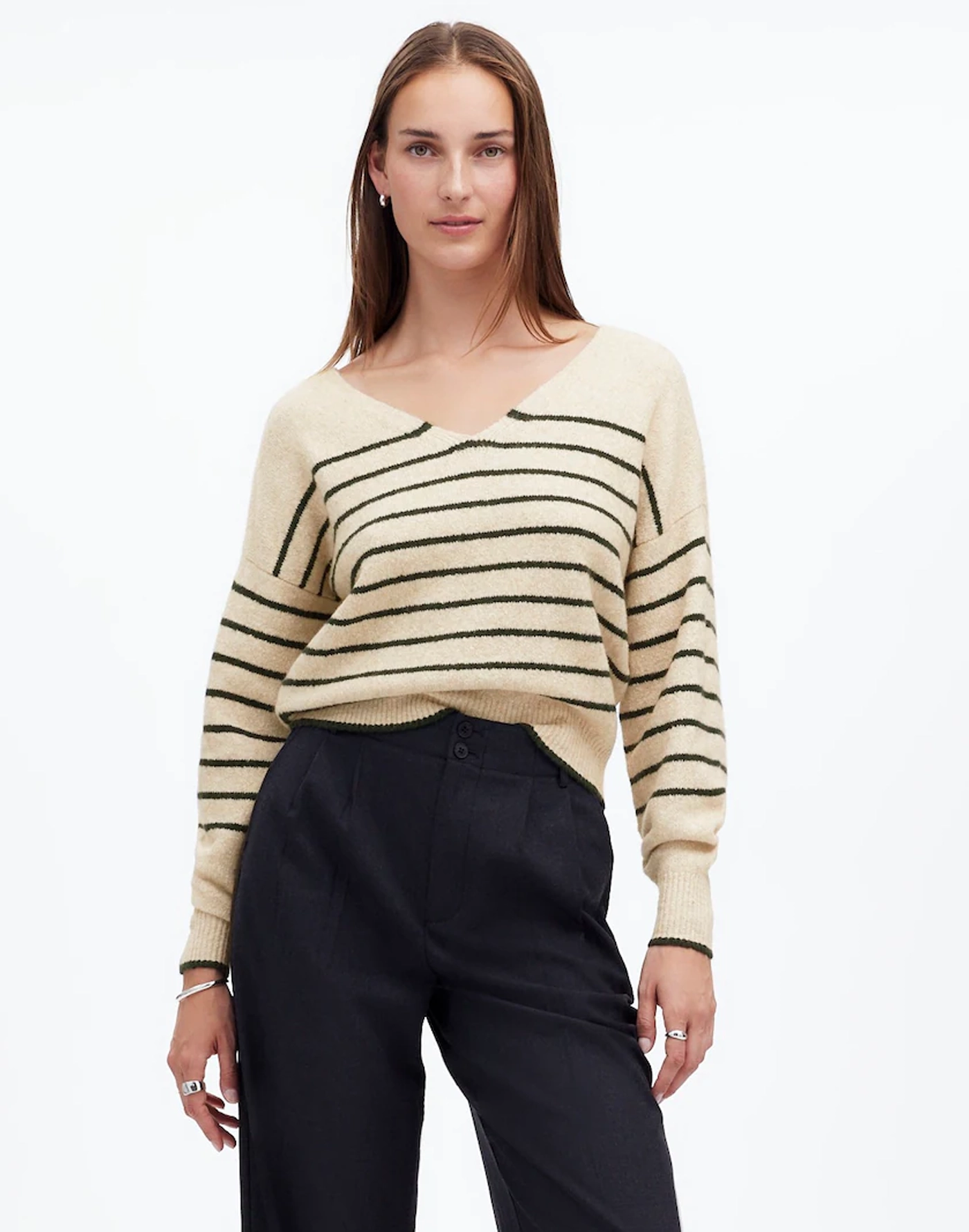 Madewell, Wedged V-Neck Sweater