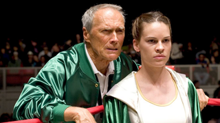 Clint Eastwood and Hillary Swank in Million Dollar Baby