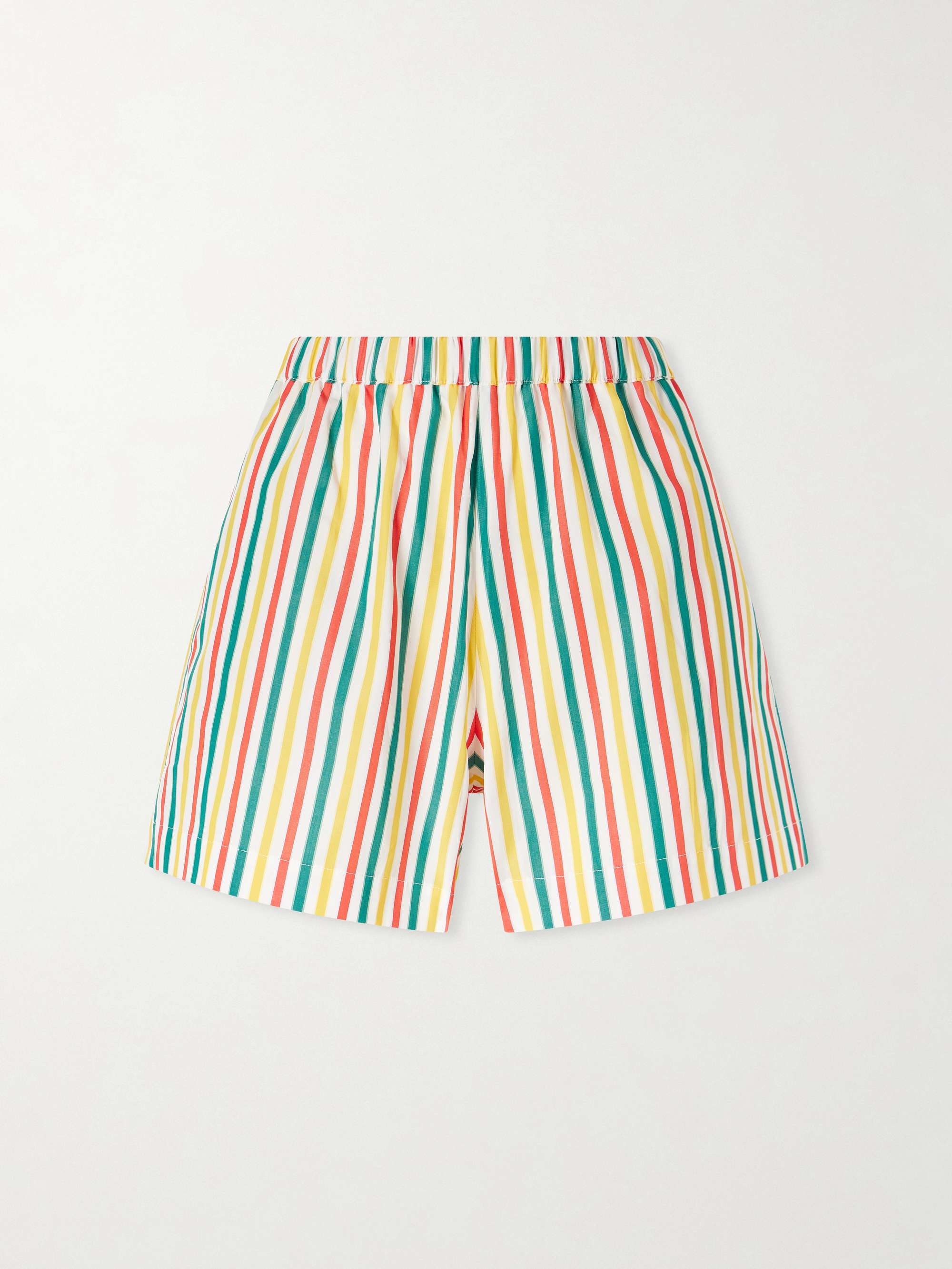 Striped Cotton-Poplin Shorts