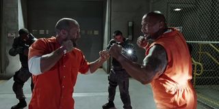 The Fate of the Furious Hobbs and Shaw prison fight