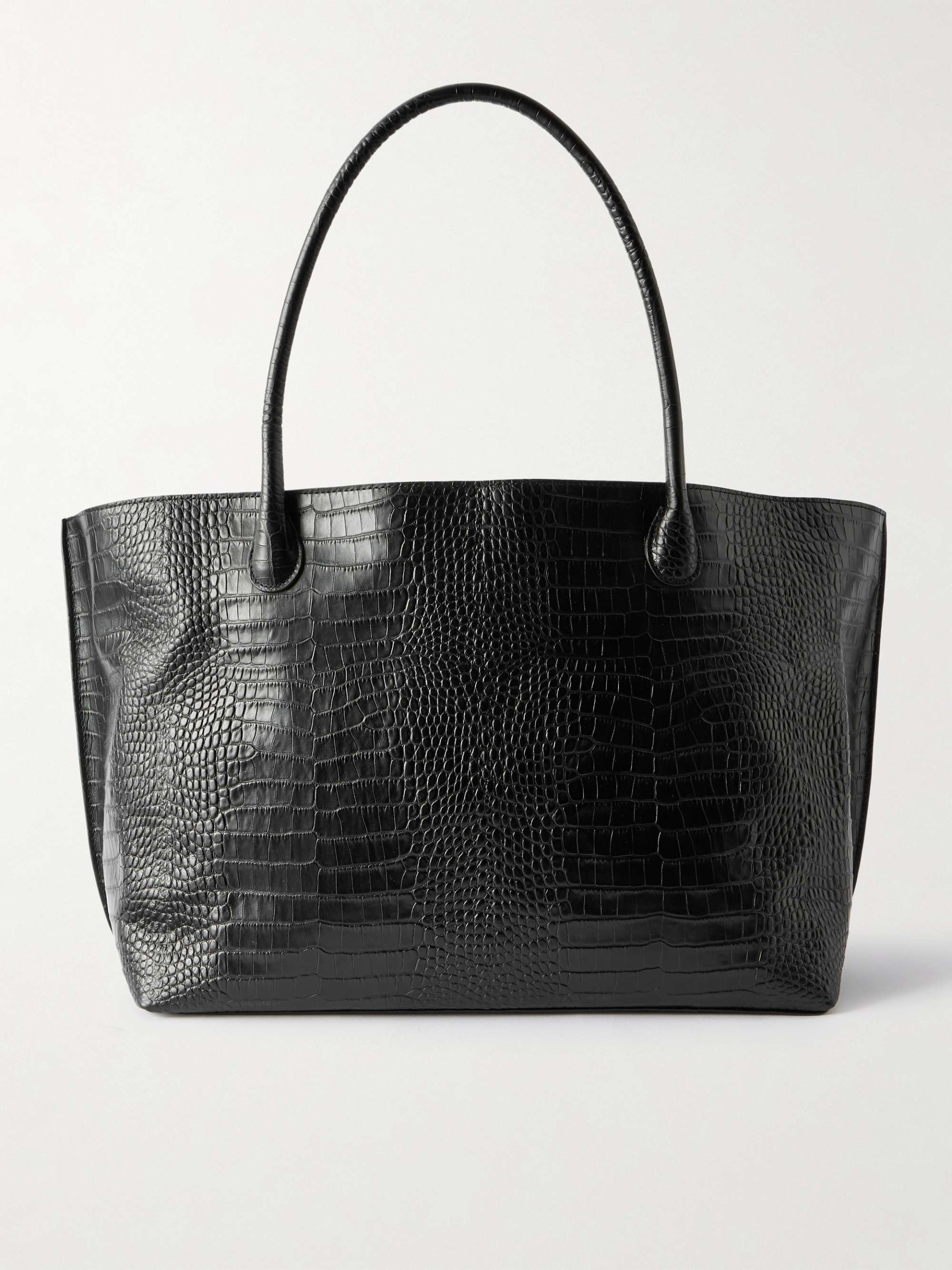 The Eva Weekend Croc-Effect Leather Tote
