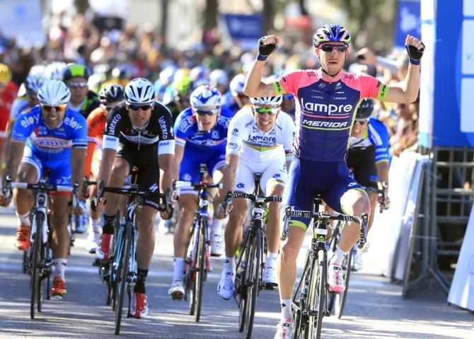 Lampre-Merida finished 1-2 on the opening Volta ao Algarve stage with Sacha Modolo taking the win followed by his lead-out man Rui Costa, the world champion, in second
