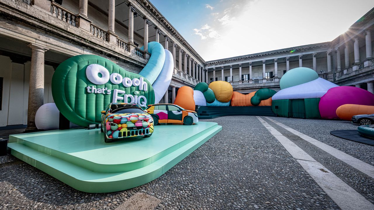 More views of &Scaron;koda's installation at MDW 2026