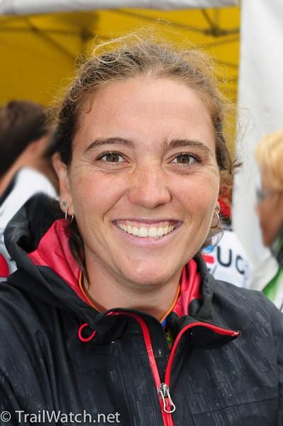 Sabrina Jonnier (Team Maxxis) enjoying the men's race.