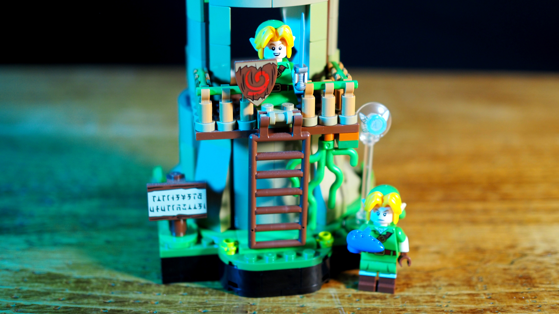 Lego Link's Treehouse, with adult Link below