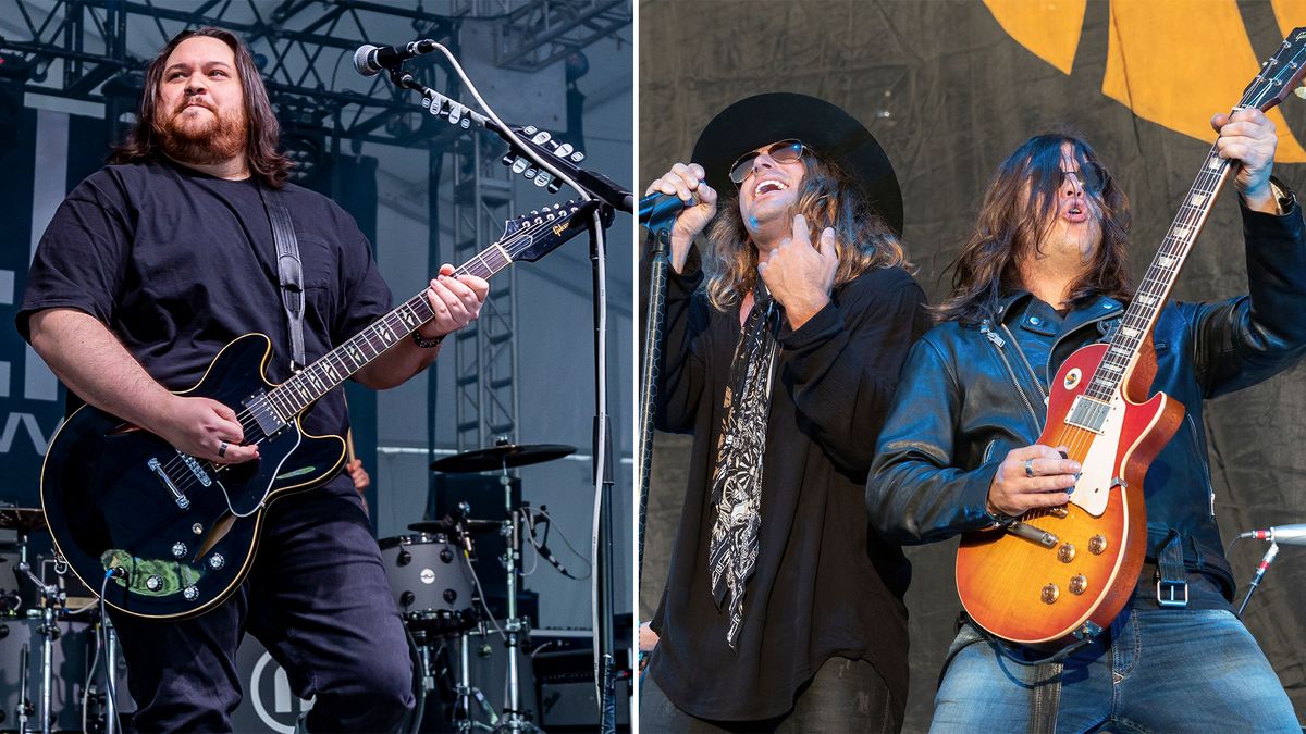 (from left) Wolfgang Van Halen, Marc LaBelle and John Notto 