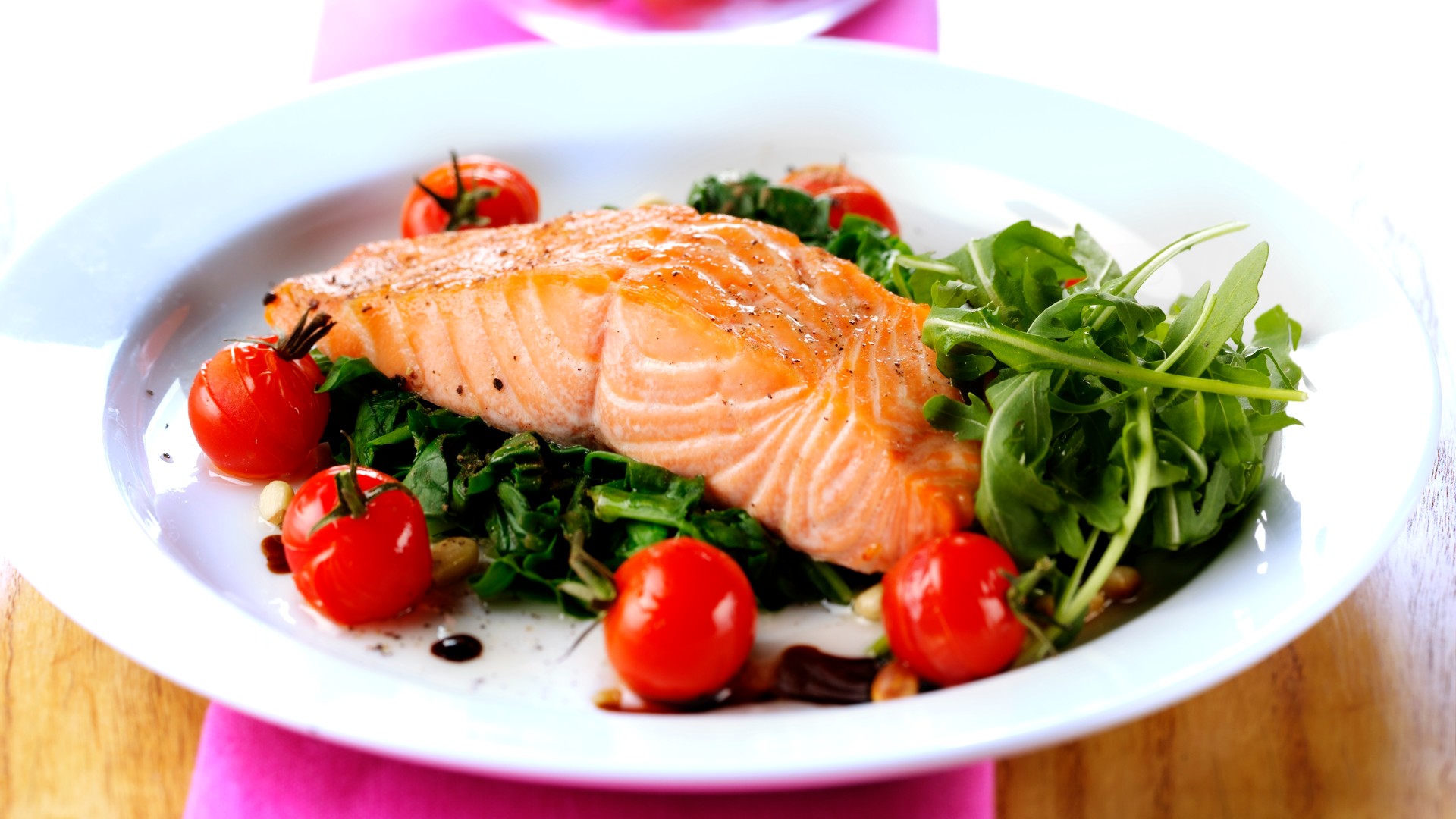 Salmon fillet on a plate