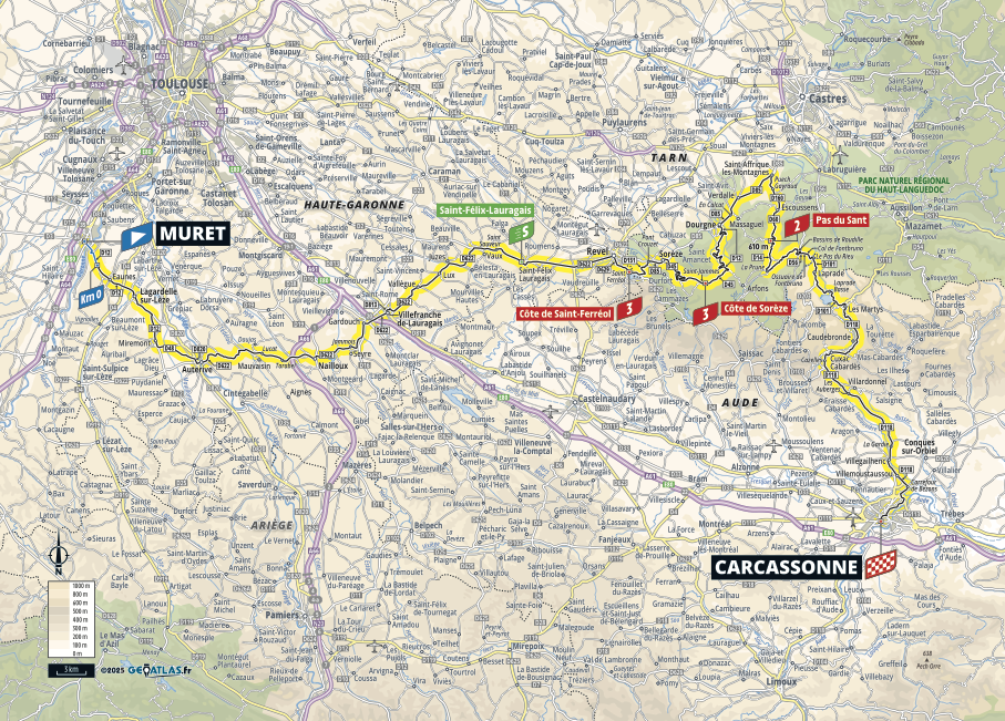 Maps of the 2025 Tour de France stages
