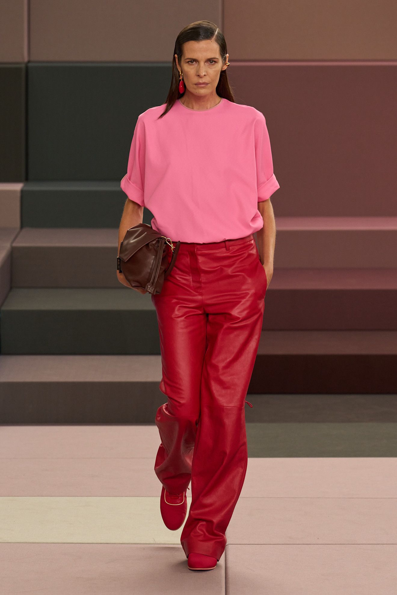 Model walking on the spring/summer 2026 Fendi runway.