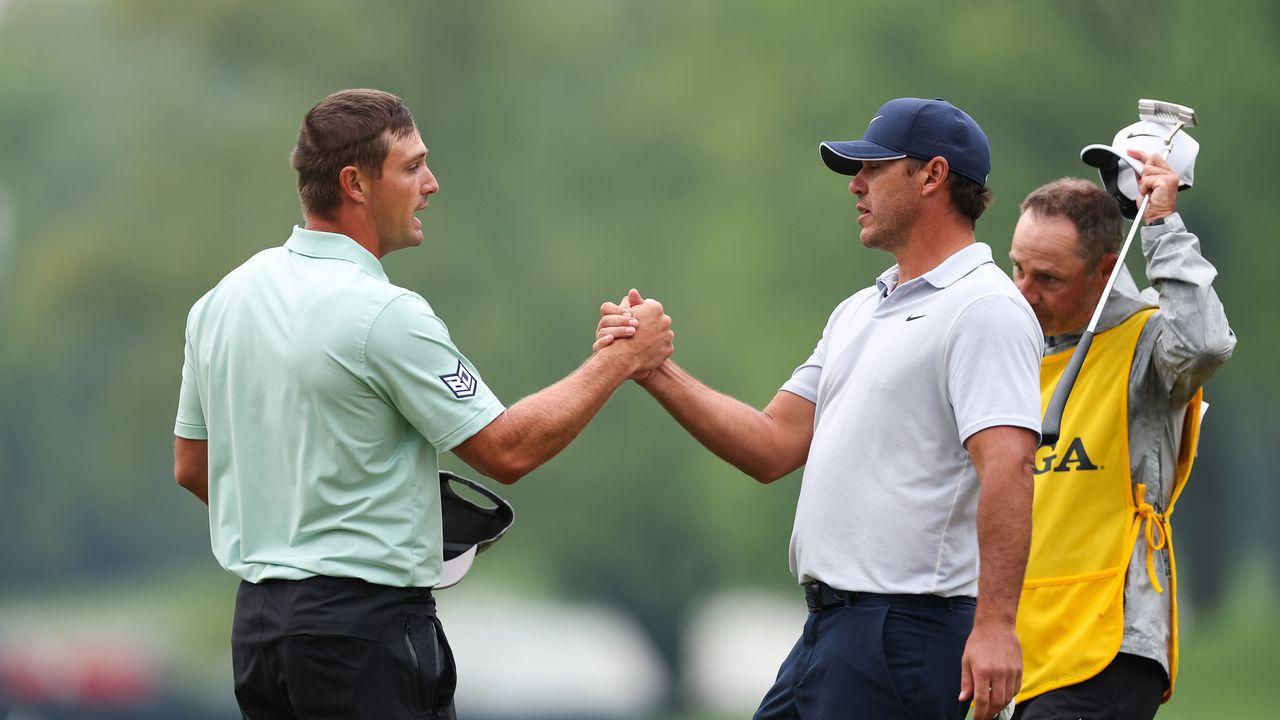 Brroks Koepka and Bryson DeChambeau at the 2023 PGA Championship at Oak Hill