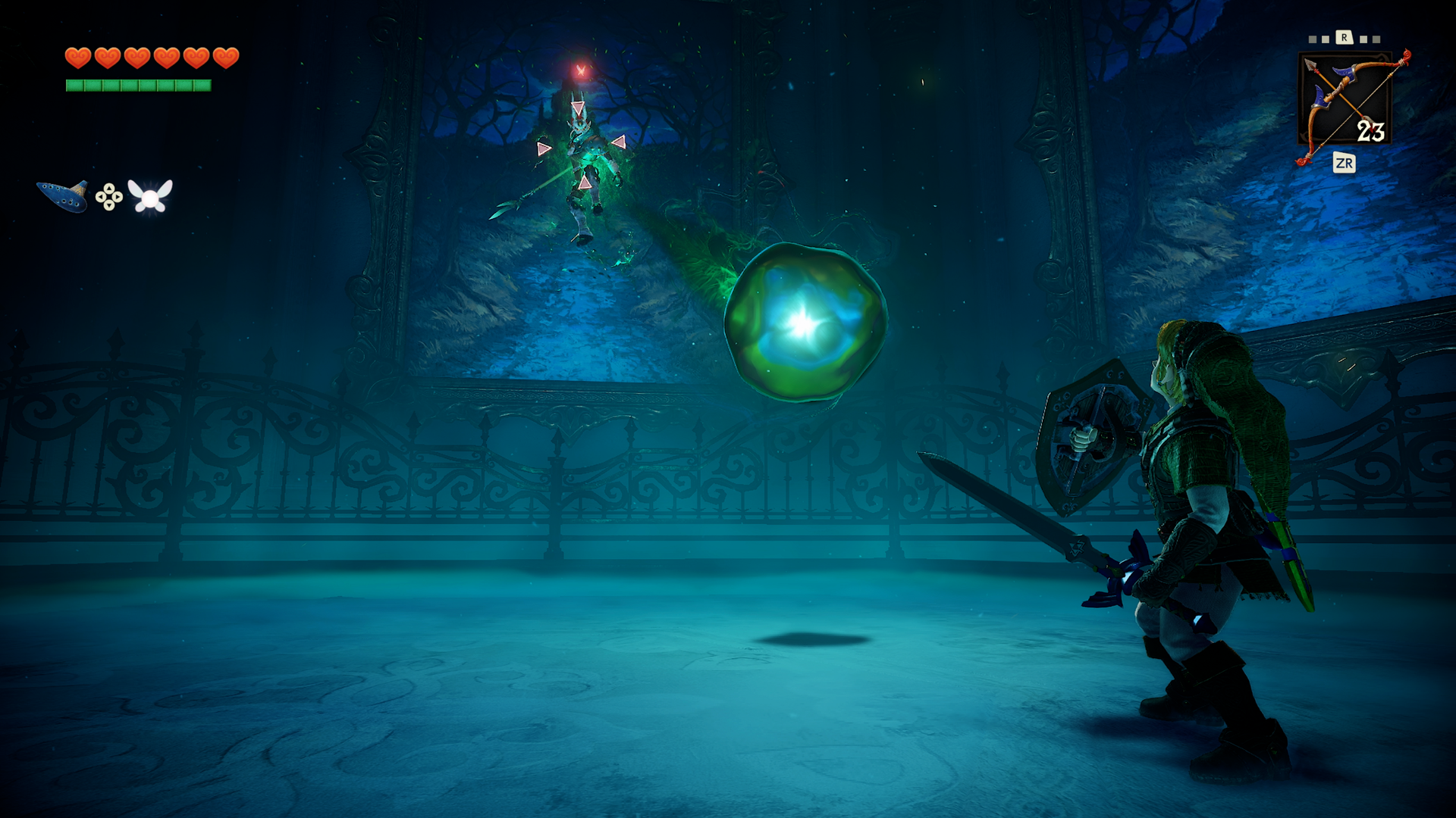 In-game screenshots from the Ocarina of Time remake
