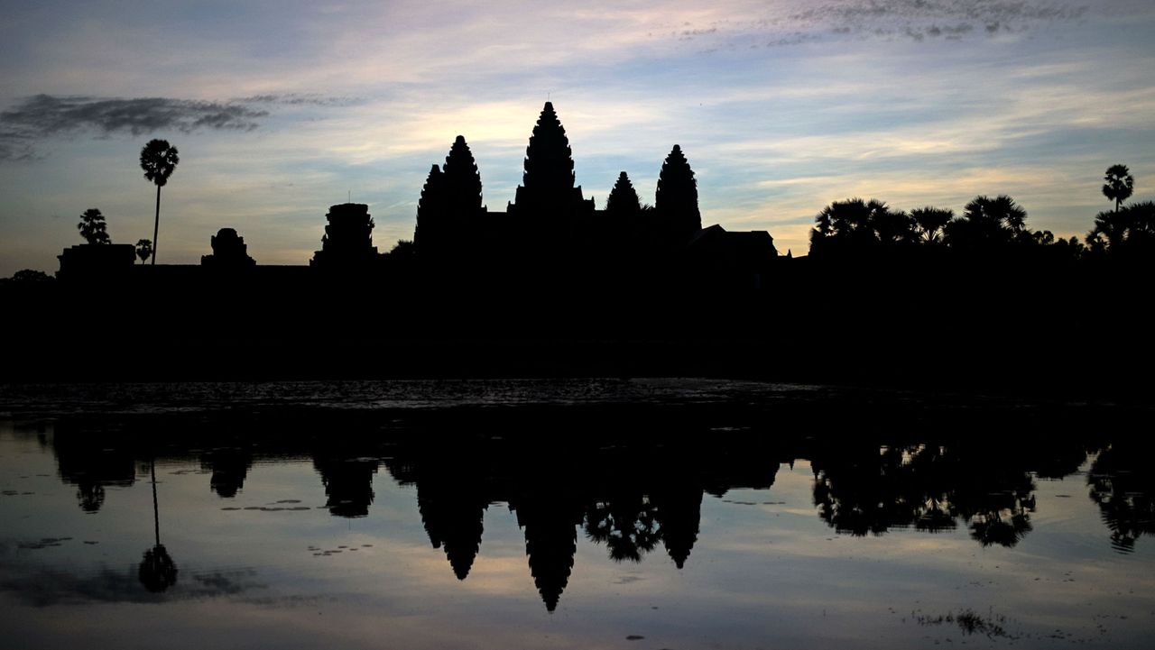 Angkor Wat at sunrise in Cambodia