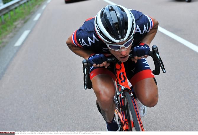 Sylvain Chavanel (IAM Cycling) in the day's breakaway