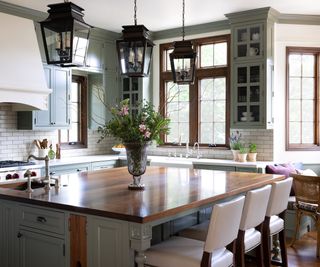grey Kitchen in French-style home