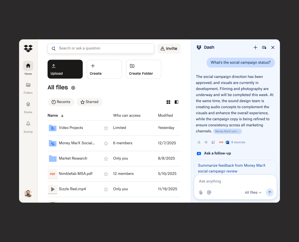 Dropbox Dash screenshot
