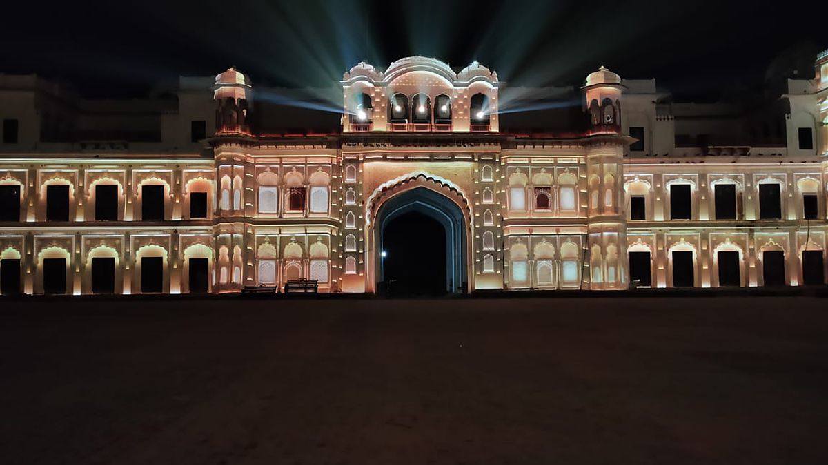 Christie projection mapping on Qila Mubarak