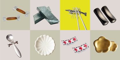 2 x 4 image of product boxes that all have a different cutlery rest in them.