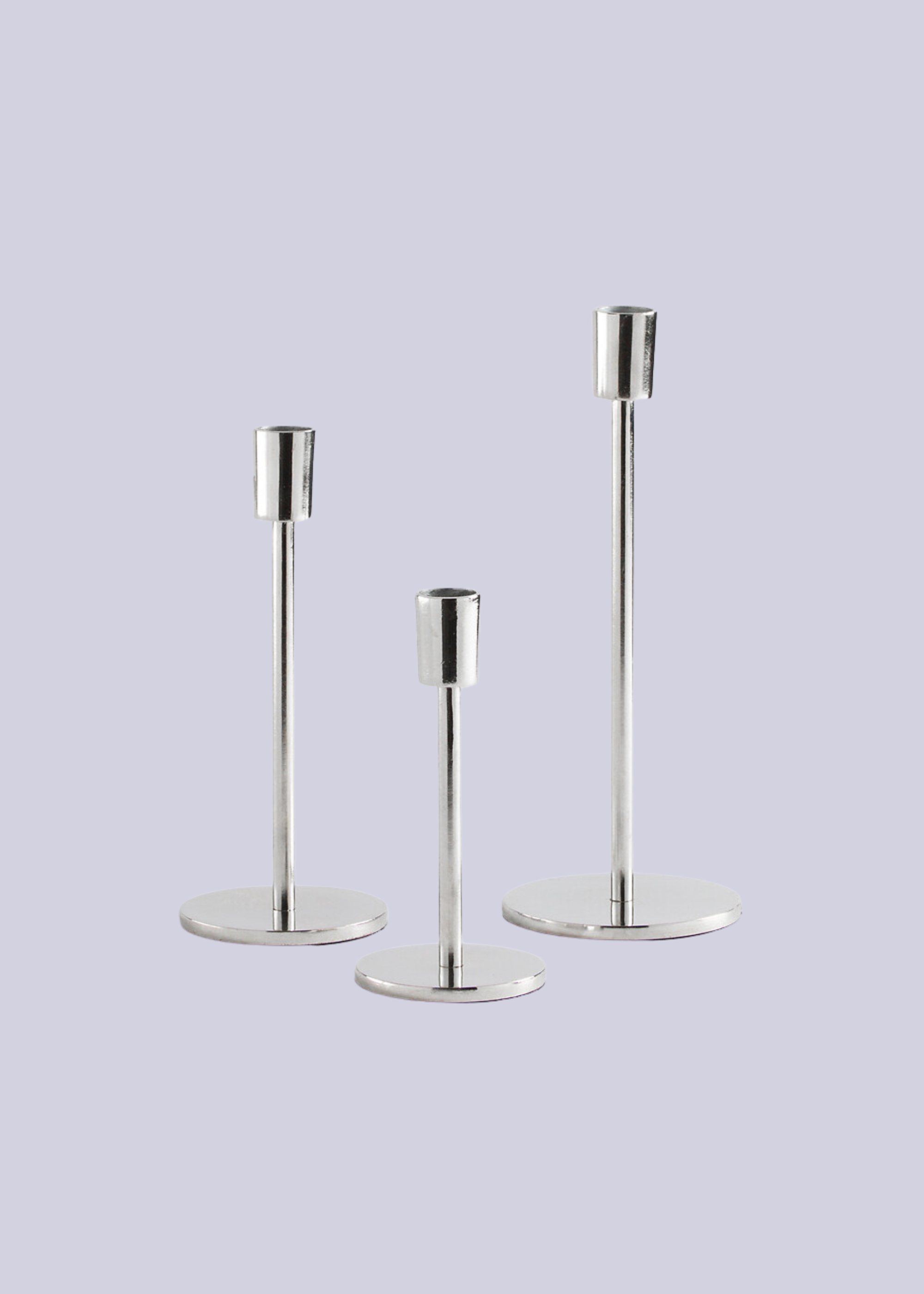 LA REDOUTE , Set of 3 Oror Candle Holders in Chrome-Plated Aluminium