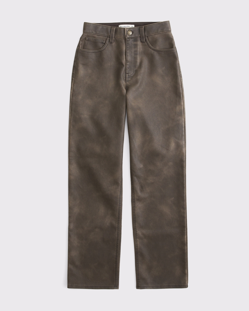 High Rise 90s Relaxed Vegan Leather Pant