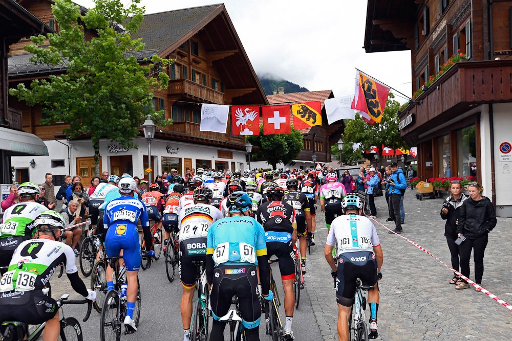Scenery along the route of stage 5 at Tour de Suisse