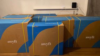 Swyft sofa boxes in Annie's living room