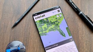 Cricket Coverage Map on an S20+ phone