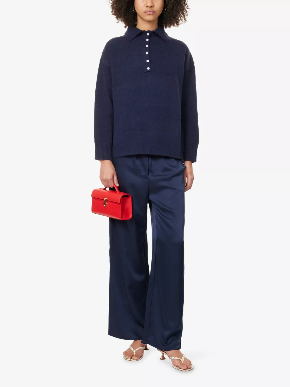 Breya Wide-Leg Woven Trousers - 6