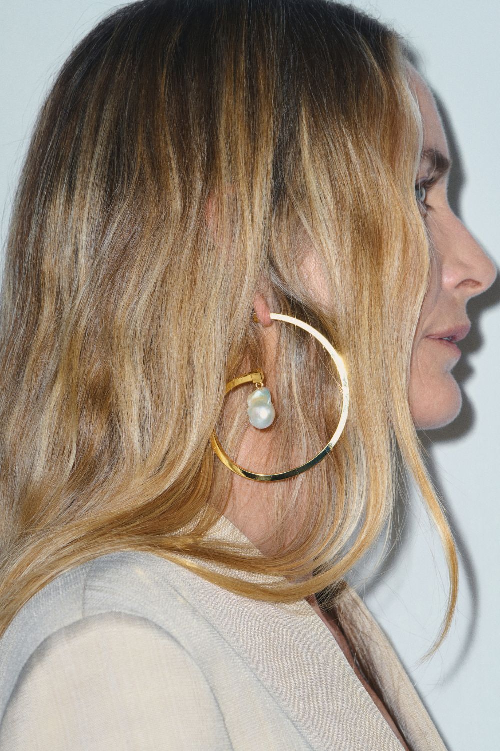 A model wearing earrings from roksanda x & other stories