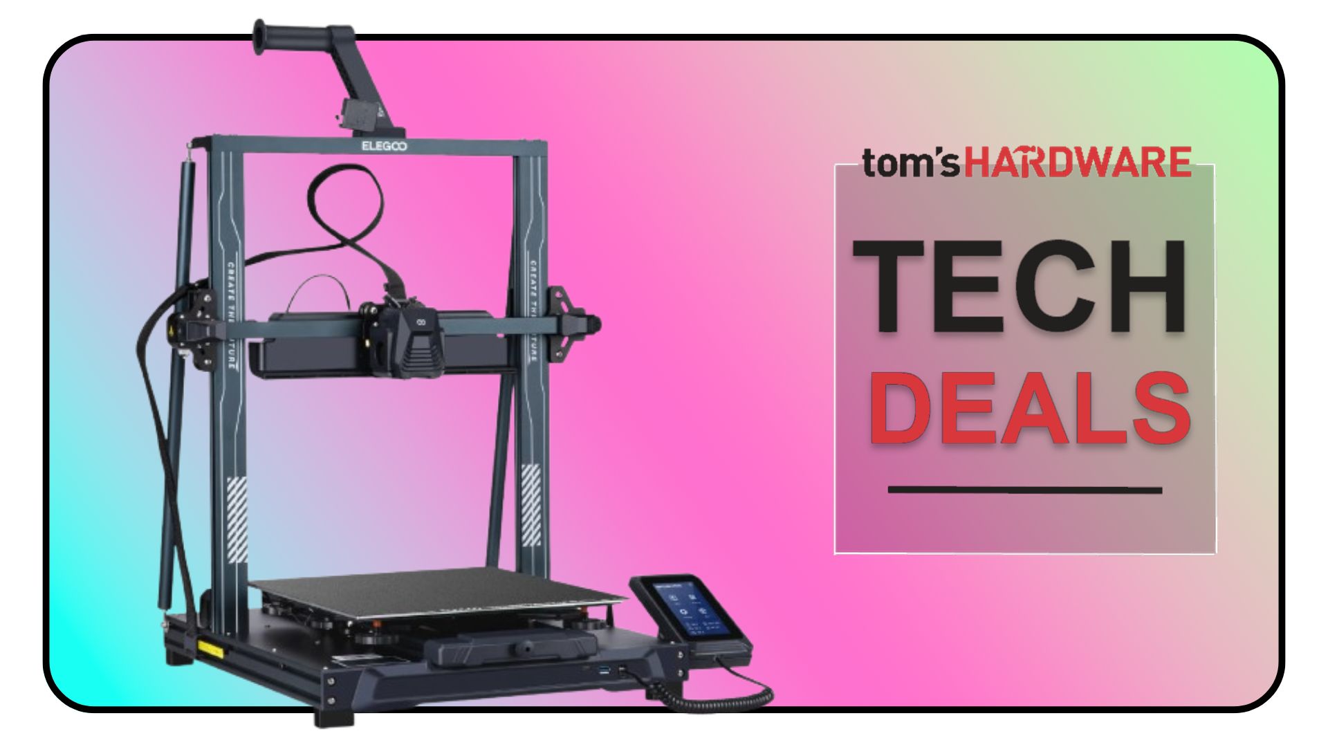 Tech Deals cover with an Elegoo Neptune 4 Plus 3D Printer 