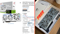 Asus ROG Astral RTX 5080 White scored for free by lucky Redditor on Amaozn